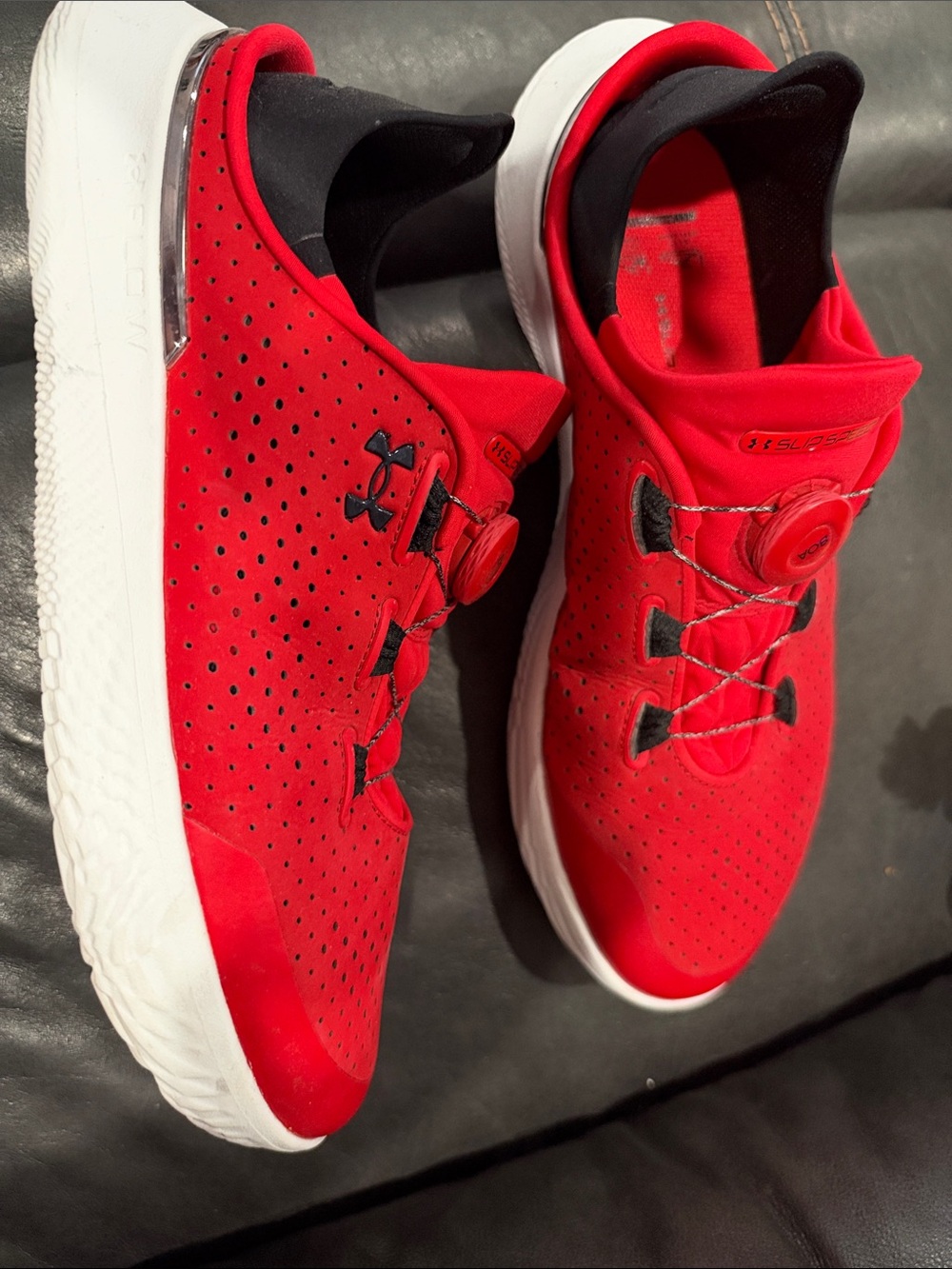 Under Armour Men's Red Athletic Trainer with White Sole